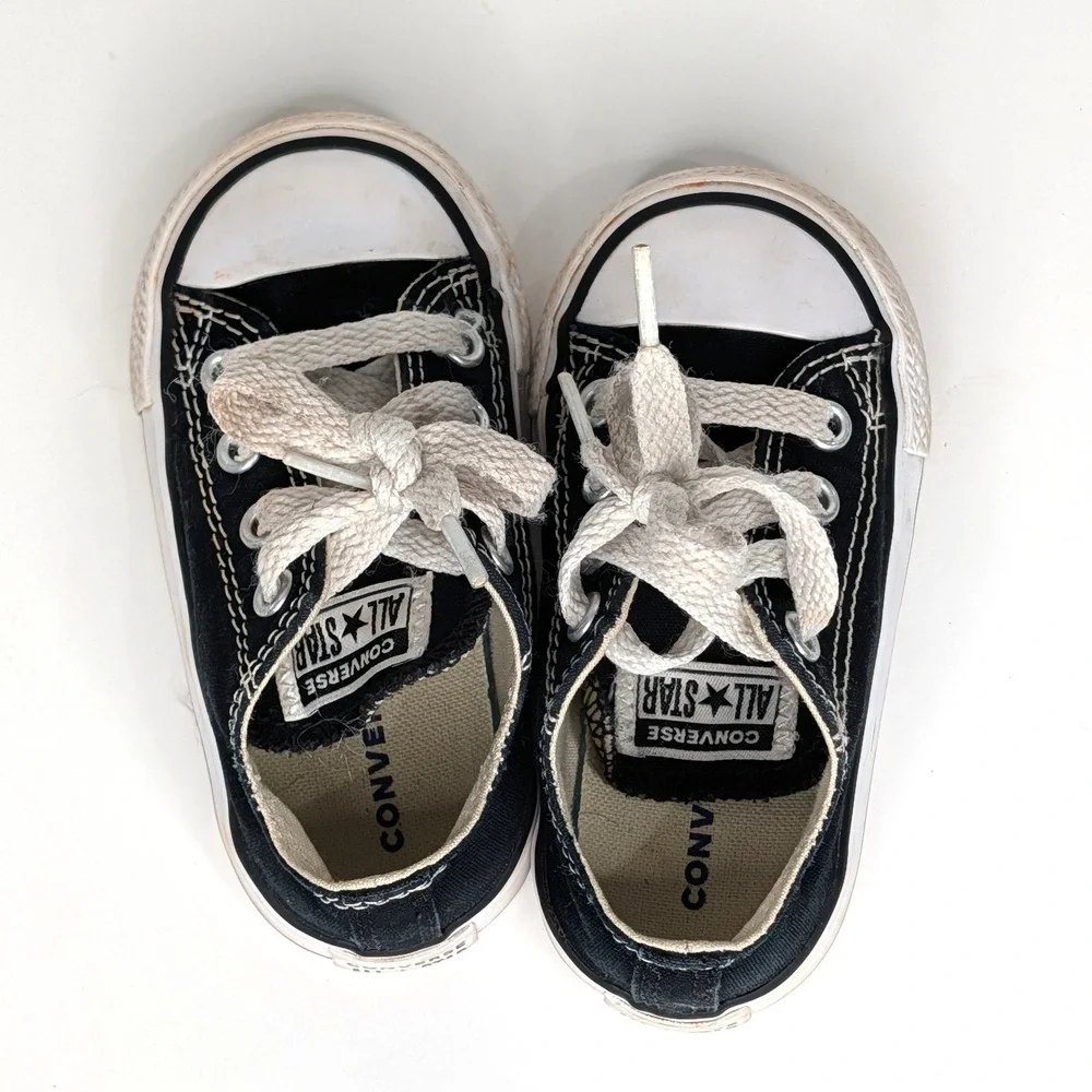 Converse Chuck Taylor All Star Low Top Black Toddler Sneakers 7J235 Size 5